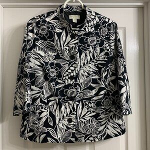 Appleseed's Petites Women's Black and White Jacket, Size 12P